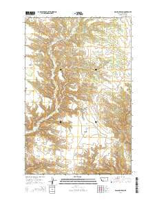 Ragland Bench Montana Current topographic map, 1:24000 scale, 7.5 X 7.5 Minute, Year 2014