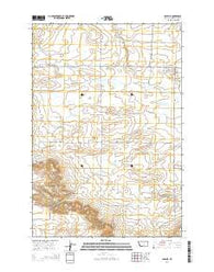Rapelje Montana Current topographic map, 1:24000 scale, 7.5 X 7.5 Minute, Year 2014