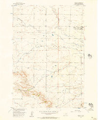 Rapelje Montana Historical topographic map, 1:24000 scale, 7.5 X 7.5 Minute, Year 1956