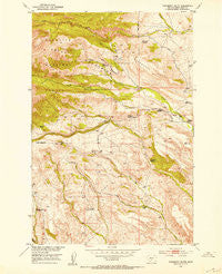 Raspberry Butte Montana Historical topographic map, 1:24000 scale, 7.5 X 7.5 Minute, Year 1951