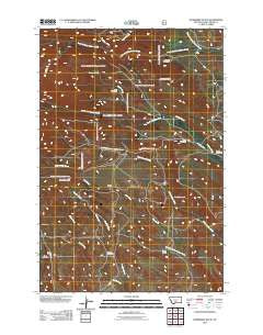 Raspberry Butte Montana Historical topographic map, 1:24000 scale, 7.5 X 7.5 Minute, Year 2011