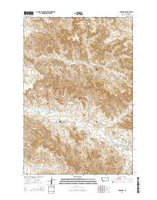 Red Knob Montana Current topographic map, 1:24000 scale, 7.5 X 7.5 Minute, Year 2014