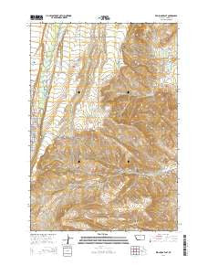 Red Lodge East Montana Current topographic map, 1:24000 scale, 7.5 X 7.5 Minute, Year 2014