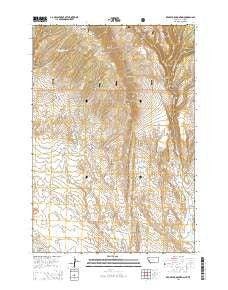 Red Pryor Mountain Montana Current topographic map, 1:24000 scale, 7.5 X 7.5 Minute, Year 2014