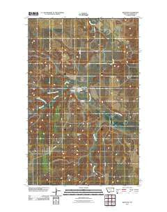 Redstone Montana Historical topographic map, 1:24000 scale, 7.5 X 7.5 Minute, Year 2011