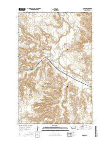 Redstone Montana Current topographic map, 1:24000 scale, 7.5 X 7.5 Minute, Year 2014