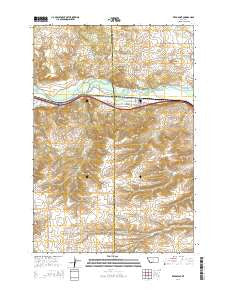 Reed Point Montana Current topographic map, 1:24000 scale, 7.5 X 7.5 Minute, Year 2014