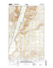 Reserve Montana Current topographic map, 1:24000 scale, 7.5 X 7.5 Minute, Year 2014