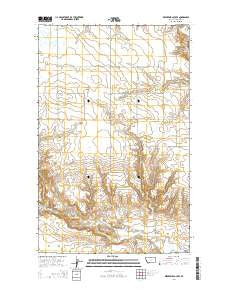 Reservoir Coulee Montana Current topographic map, 1:24000 scale, 7.5 X 7.5 Minute, Year 2014