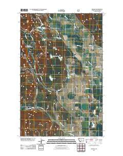 Rhodes Montana Historical topographic map, 1:24000 scale, 7.5 X 7.5 Minute, Year 2011