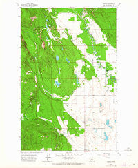 Rhodes Montana Historical topographic map, 1:24000 scale, 7.5 X 7.5 Minute, Year 1962