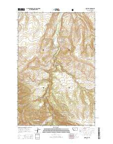 Riceville Montana Current topographic map, 1:24000 scale, 7.5 X 7.5 Minute, Year 2014