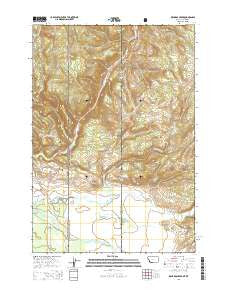 Richards Creek Montana Current topographic map, 1:24000 scale, 7.5 X 7.5 Minute, Year 2014