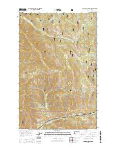 Richards Mountain Montana Current topographic map, 1:24000 scale, 7.5 X 7.5 Minute, Year 2014