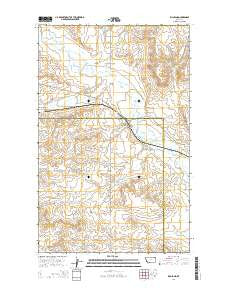 Richland Montana Current topographic map, 1:24000 scale, 7.5 X 7.5 Minute, Year 2014