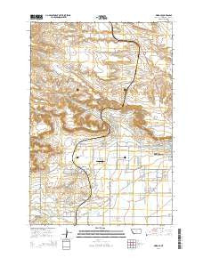 Rimrock Montana Current topographic map, 1:24000 scale, 7.5 X 7.5 Minute, Year 2014