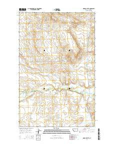 Rimrock Butte Montana Current topographic map, 1:24000 scale, 7.5 X 7.5 Minute, Year 2014