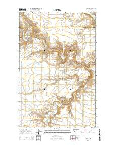 Rock City Montana Current topographic map, 1:24000 scale, 7.5 X 7.5 Minute, Year 2014
