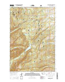 Rock Creek Lake Montana Current topographic map, 1:24000 scale, 7.5 X 7.5 Minute, Year 2014
