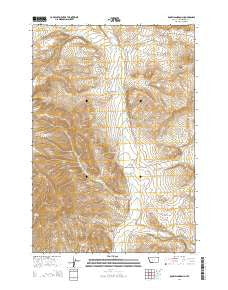 Rock Island Ranch Montana Current topographic map, 1:24000 scale, 7.5 X 7.5 Minute, Year 2014