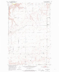Rocky Lake Montana Historical topographic map, 1:24000 scale, 7.5 X 7.5 Minute, Year 1953