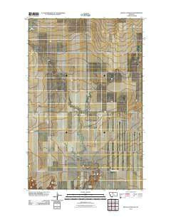 Rocky Coulee SE Montana Historical topographic map, 1:24000 scale, 7.5 X 7.5 Minute, Year 2011
