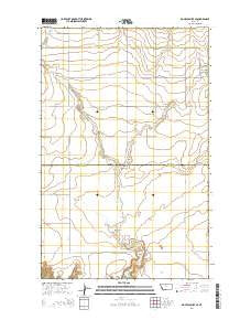 Rocky Coulee SE Montana Current topographic map, 1:24000 scale, 7.5 X 7.5 Minute, Year 2014