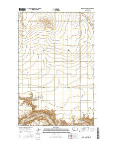 Rocky Coulee SW Montana Current topographic map, 1:24000 scale, 7.5 X 7.5 Minute, Year 2014