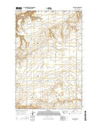 Rocky Lake Montana Current topographic map, 1:24000 scale, 7.5 X 7.5 Minute, Year 2014