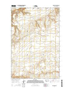 Rocky Lake Montana Current topographic map, 1:24000 scale, 7.5 X 7.5 Minute, Year 2014