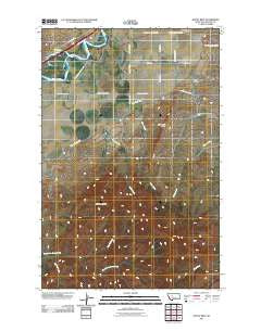 Rocky Reef Montana Historical topographic map, 1:24000 scale, 7.5 X 7.5 Minute, Year 2011