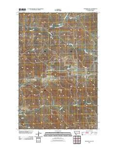 Rodgers Hall Montana Historical topographic map, 1:24000 scale, 7.5 X 7.5 Minute, Year 2011