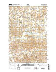 Rodgers Hall Montana Current topographic map, 1:24000 scale, 7.5 X 7.5 Minute, Year 2014