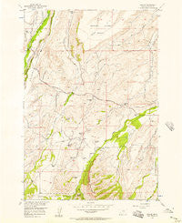 Roscoe Montana Historical topographic map, 1:24000 scale, 7.5 X 7.5 Minute, Year 1956