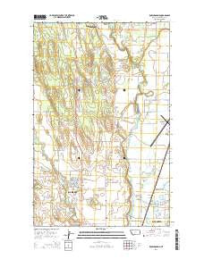 Rose Crossing Montana Current topographic map, 1:24000 scale, 7.5 X 7.5 Minute, Year 2014