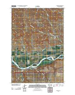 Rosebud Montana Historical topographic map, 1:24000 scale, 7.5 X 7.5 Minute, Year 2011