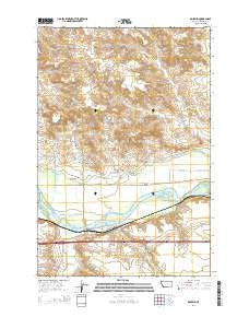 Rosebud Montana Current topographic map, 1:24000 scale, 7.5 X 7.5 Minute, Year 2014
