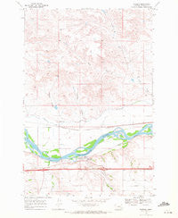 Rosebud Montana Historical topographic map, 1:24000 scale, 7.5 X 7.5 Minute, Year 1968
