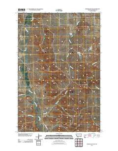 Rosebud Buttes Montana Historical topographic map, 1:24000 scale, 7.5 X 7.5 Minute, Year 2011
