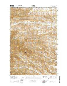 Rough Draw Montana Current topographic map, 1:24000 scale, 7.5 X 7.5 Minute, Year 2014