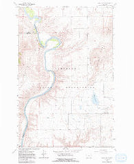Round Butte Montana Historical topographic map, 1:24000 scale, 7.5 X 7.5 Minute, Year 1965