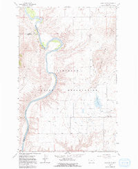 Round Butte Montana Historical topographic map, 1:24000 scale, 7.5 X 7.5 Minute, Year 1965