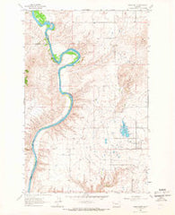 Round Butte Montana Historical topographic map, 1:24000 scale, 7.5 X 7.5 Minute, Year 1965