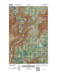 Round Butte Montana Historical topographic map, 1:24000 scale, 7.5 X 7.5 Minute, Year 2011