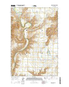 Round Butte Montana Current topographic map, 1:24000 scale, 7.5 X 7.5 Minute, Year 2014