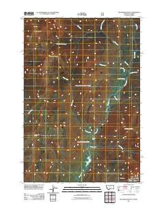 Roundhead Butte Montana Historical topographic map, 1:24000 scale, 7.5 X 7.5 Minute, Year 2011
