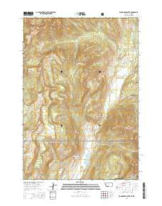 Roundhead Butte Montana Current topographic map, 1:24000 scale, 7.5 X 7.5 Minute, Year 2014