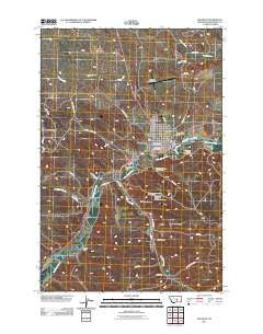 Roundup Montana Historical topographic map, 1:24000 scale, 7.5 X 7.5 Minute, Year 2011