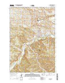 Roundup Montana Current topographic map, 1:24000 scale, 7.5 X 7.5 Minute, Year 2014