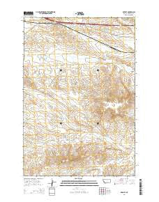 Rowley Montana Current topographic map, 1:24000 scale, 7.5 X 7.5 Minute, Year 2014